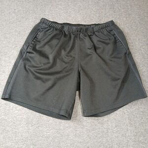 Urban Frontier Mens Black Athletic Running Shorts Zipper Pocket Medium